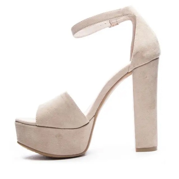 Retro 70s Chinese Laundry Platform Sandals Open Toe Beige size 7​ - Picture 6 of 6